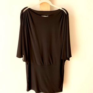 Betsy & Adam black batwing dress